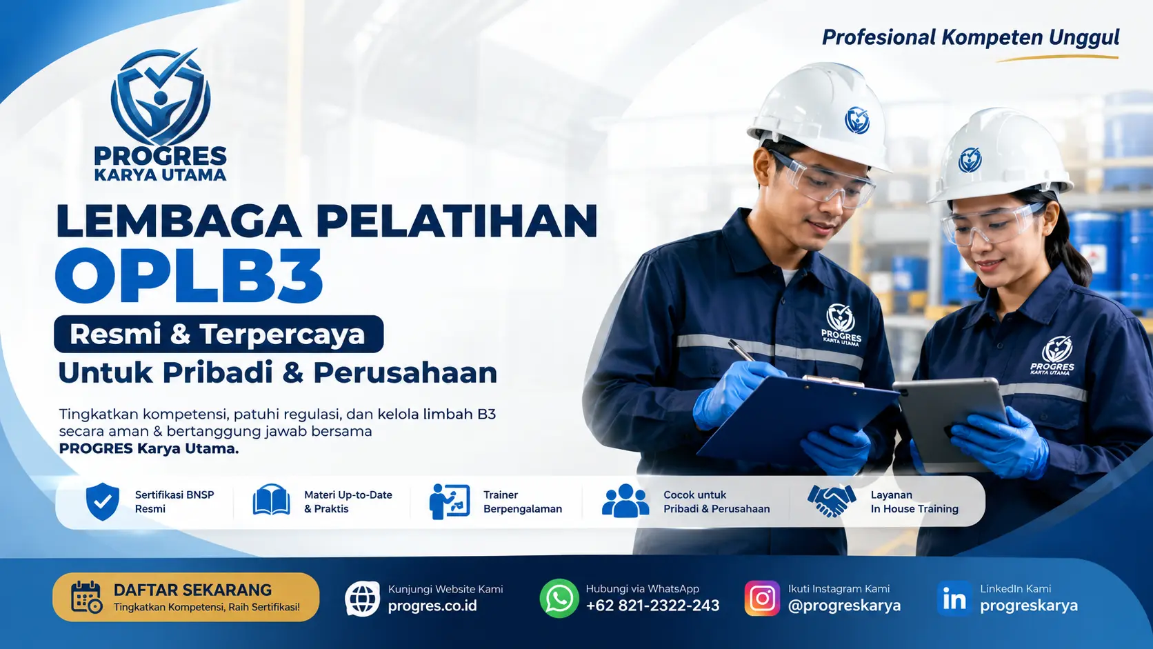 Lembaga Pelatihan OPLB3 Resmi & Terpercaya untuk Pribadi dan Perusahaan